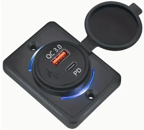 socle charge usb et usb-c